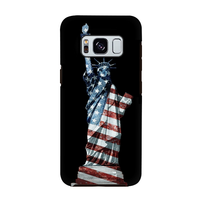Galaxy S8 StrongFit Lady Of Liberty Stars And Stripes by Andrea Haase