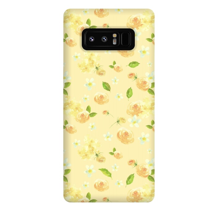 Galaxy Note 8 StrongFit Lovely Yellow Roses Pattern by  Utart