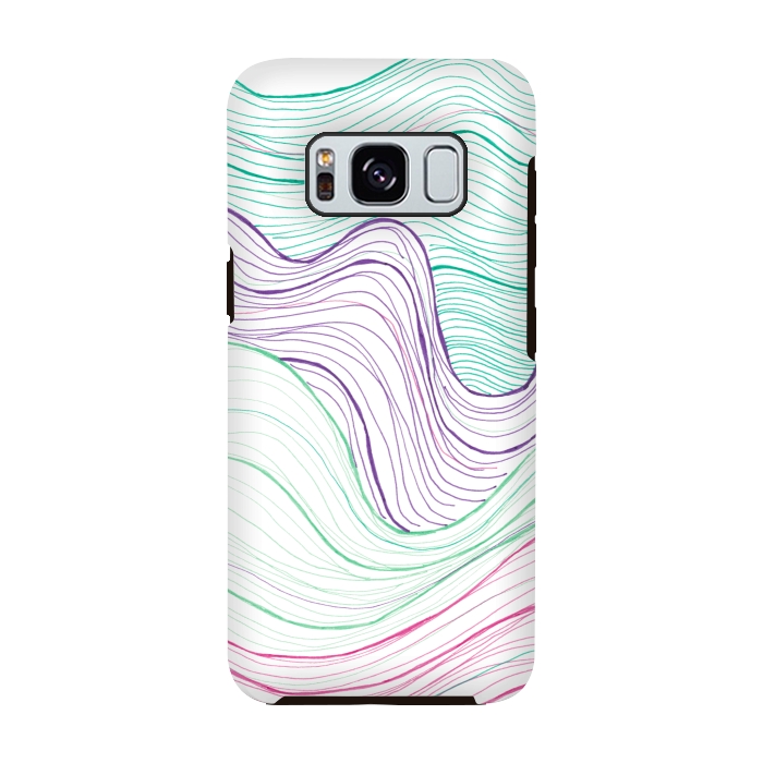 Galaxy S8 StrongFit Gentle Waves by Laura K Maxwell
