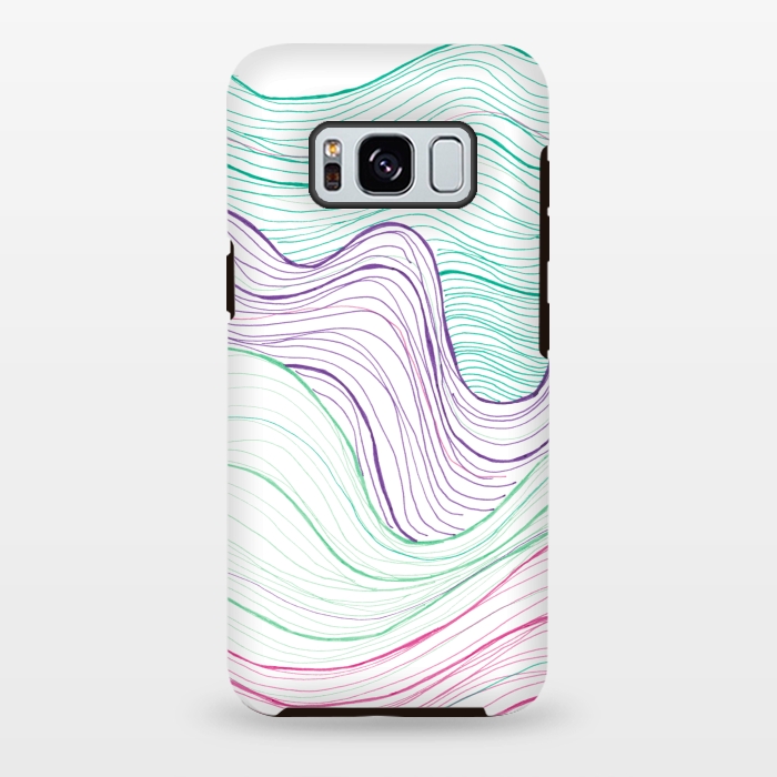Galaxy S8 plus StrongFit Gentle Waves by Laura K Maxwell
