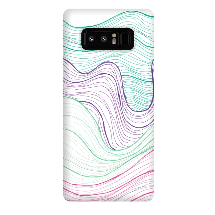 Galaxy Note 8 StrongFit Gentle Waves by Laura K Maxwell