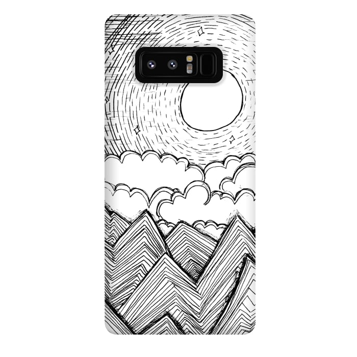 Galaxy Note 8 StrongFit Mountains and Clouds by Laura K Maxwell