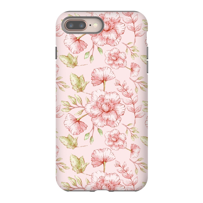 iPhone 7 plus StrongFit Pink Roses by  Utart