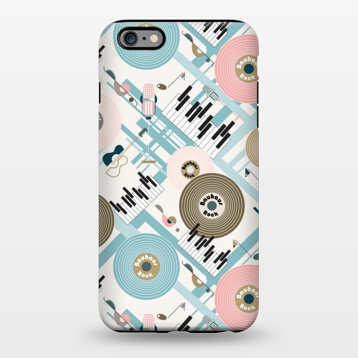 iPhone 6/6s plus StrongFit Bauhaus Rock - Pink and Blue by Paula Ohreen