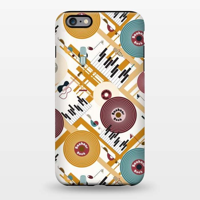iPhone 6/6s plus StrongFit Bauhaus Rock - Mustard and Burgundy by Paula Ohreen