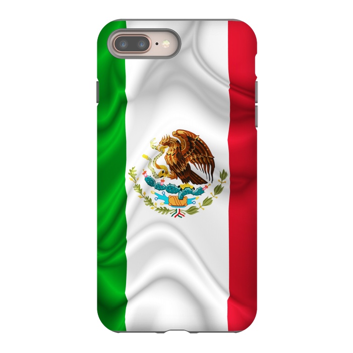 iPhone 7 plus StrongFit  Mexico Waving Silk Flag by BluedarkArt