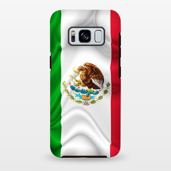 Galaxy S8 plus StrongFit  Mexico Waving Silk Flag by BluedarkArt