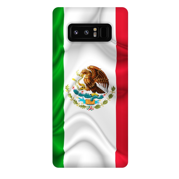 Galaxy Note 8 StrongFit  Mexico Waving Silk Flag by BluedarkArt