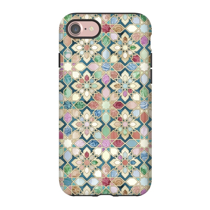 iPhone 7 StrongFit Muted Moroccan Mosaic Tiles by Micklyn Le Feuvre