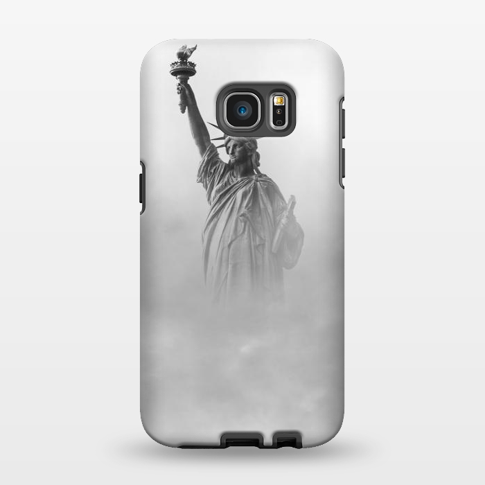 Galaxy S7 EDGE StrongFit Statue Of Liberty Black And White by Andrea Haase