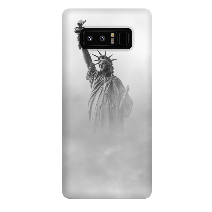Galaxy Note 8 StrongFit Statue Of Liberty Black And White by Andrea Haase