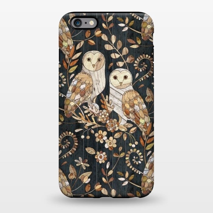 iPhone 6/6s plus StrongFit Wooden Wonderland Barn Owl Collage by Micklyn Le Feuvre
