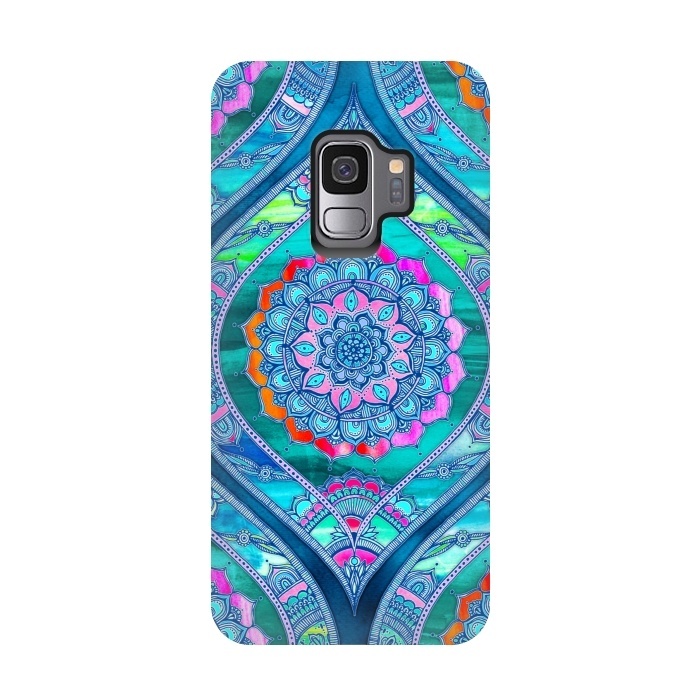 Galaxy S9 StrongFit Radiant Boho Color Play Mandala by Micklyn Le Feuvre