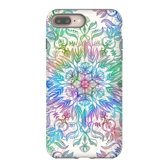 iPhone 7 plus StrongFit Nature Mandala in Rainbow Hues by Micklyn Le Feuvre