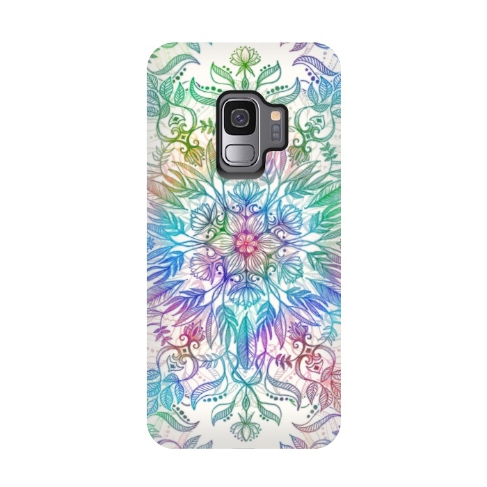 Galaxy S9 StrongFit Nature Mandala in Rainbow Hues by Micklyn Le Feuvre