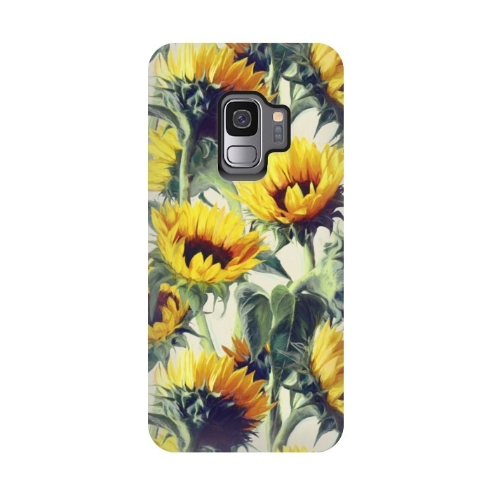 Galaxy S9 StrongFit Sunflowers Forever by Micklyn Le Feuvre