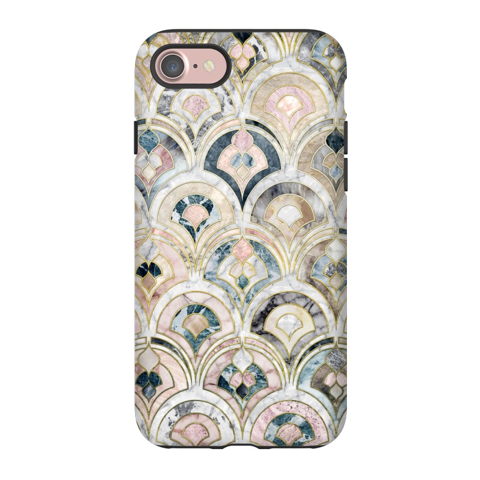 iPhone 7 StrongFit Art Deco Marble Tiles in Soft Pastels by Micklyn Le Feuvre