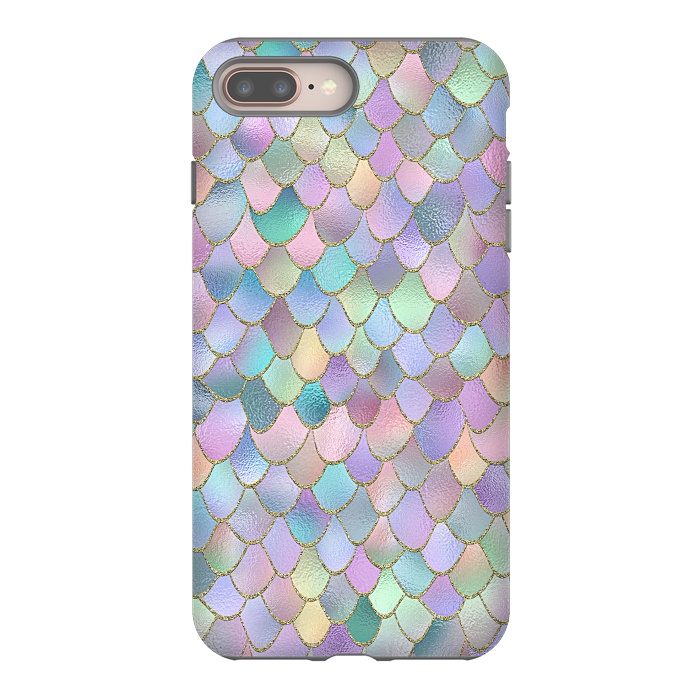 iPhone 7 plus StrongFit Lavender and Pink Wonky Mermaid Scales by  Utart