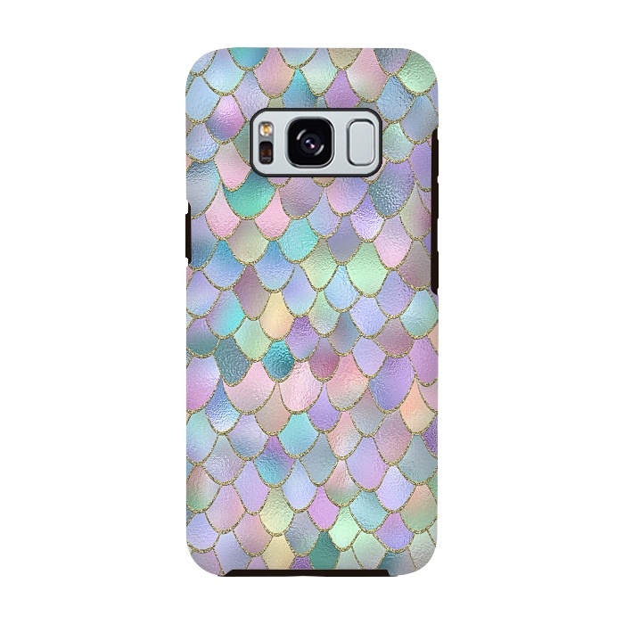Galaxy S8 StrongFit Lavender and Pink Wonky Mermaid Scales by  Utart