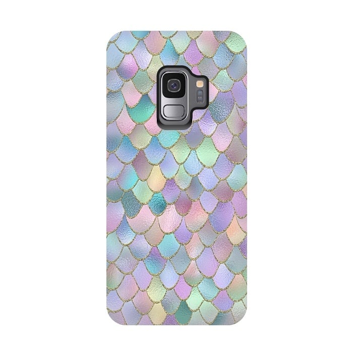 Galaxy S9 StrongFit Lavender and Pink Wonky Mermaid Scales by  Utart