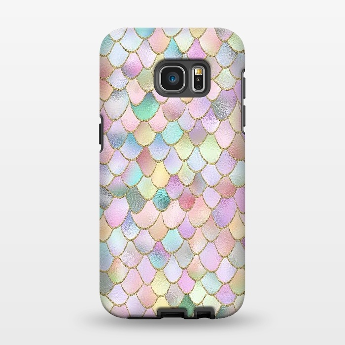 Galaxy S7 EDGE StrongFit Blush Rose Gold Wonky Mermaid Scales by  Utart
