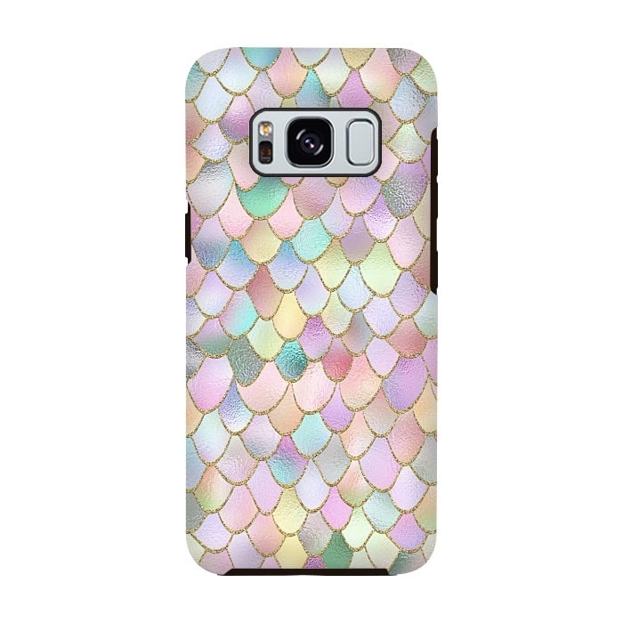 Galaxy S8 StrongFit Blush Rose Gold Wonky Mermaid Scales by  Utart