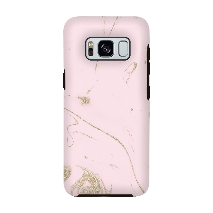 Galaxy S8 StrongFit Luxe gold and blush marble image by InovArts