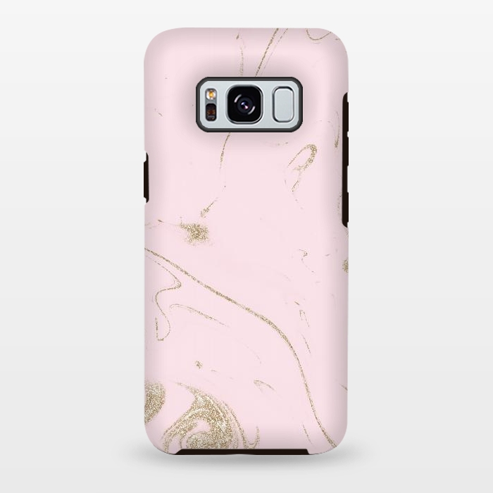 Galaxy S8 plus StrongFit Luxe gold and blush marble image by InovArts