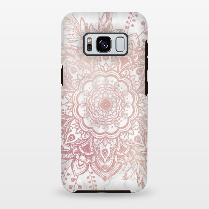 Galaxy S8 plus StrongFit Queen Starring of Mandala-White Marble by ''CVogiatzi.