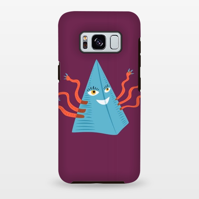 Galaxy S8 plus StrongFit Weird Blue Alien Pyramid Character With Tentacles by Boriana Giormova