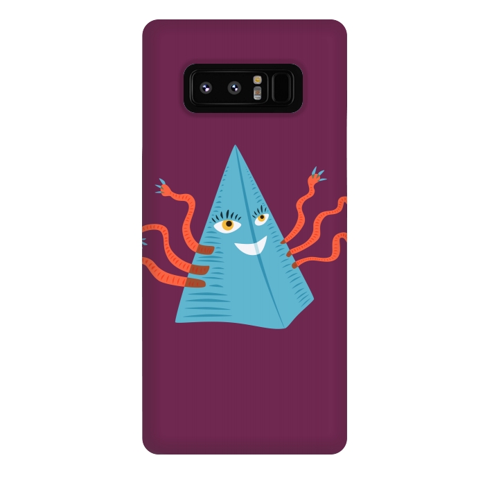 Galaxy Note 8 StrongFit Weird Blue Alien Pyramid Character With Tentacles by Boriana Giormova