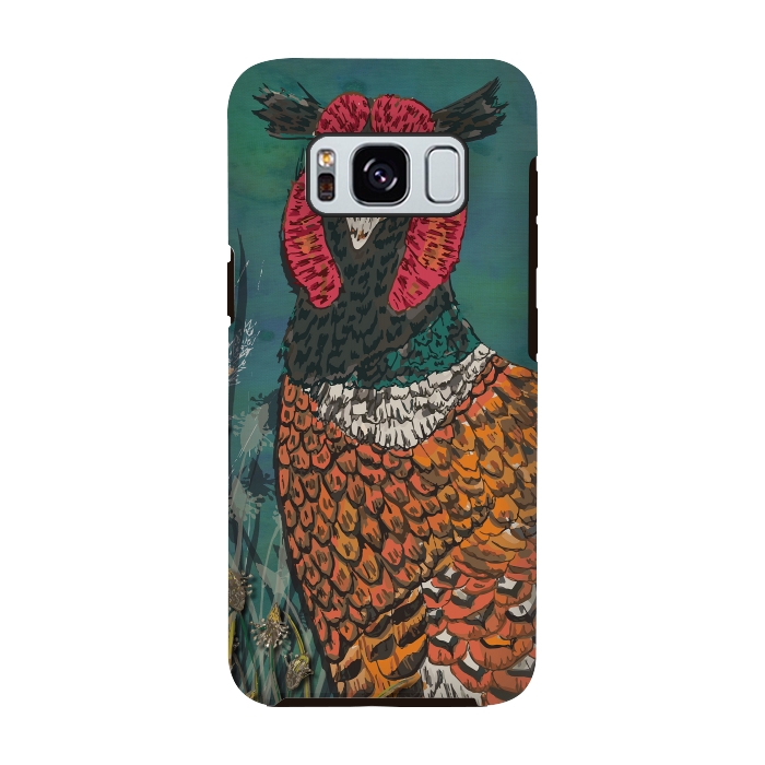 Galaxy S8 StrongFit Funny Pheasant by Lotti Brown