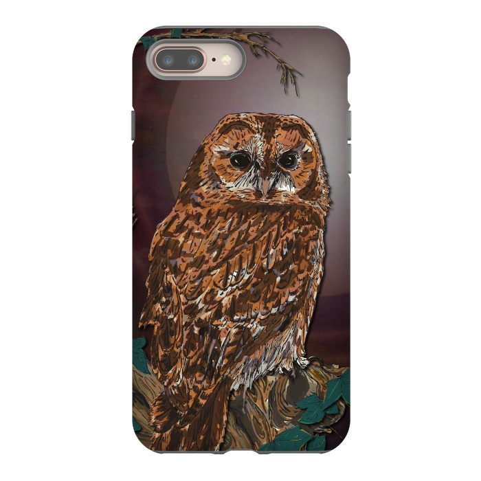 iPhone 7 plus StrongFit Tawny Owl - Mistress of the Night by Lotti Brown