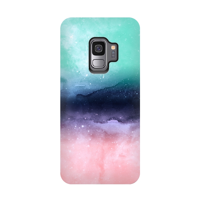 Galaxy S9 StrongFit Modern watercolor abstract paint   by InovArts