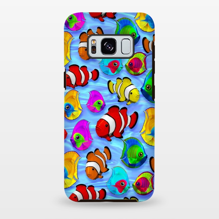 Galaxy S8 plus StrongFit Tropical Colorful Fish Pattern by BluedarkArt
