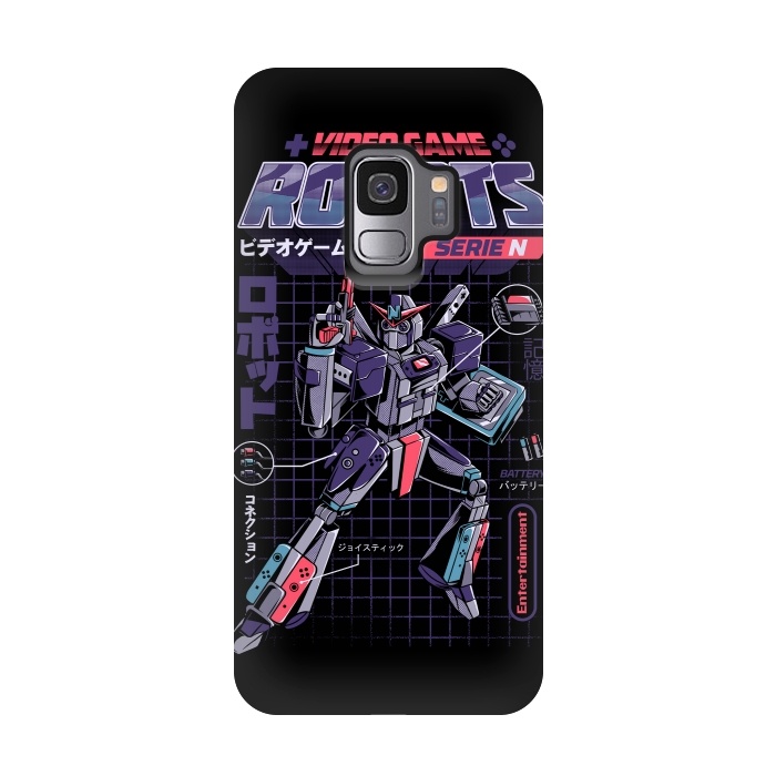 Galaxy S9 StrongFit Video Game Robot - Model N by Ilustrata