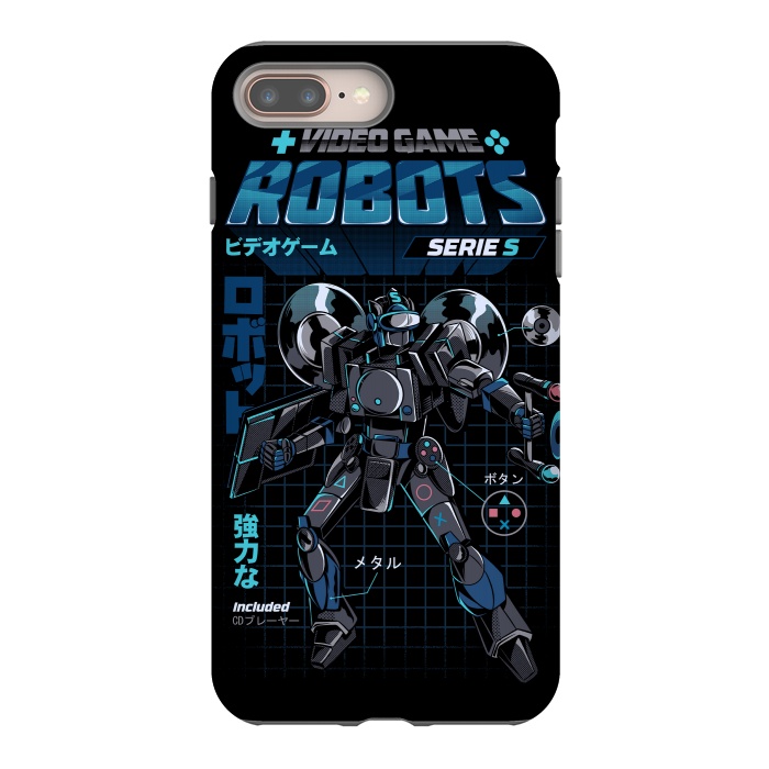 iPhone 7 plus StrongFit Video Game Robot - Model S by Ilustrata