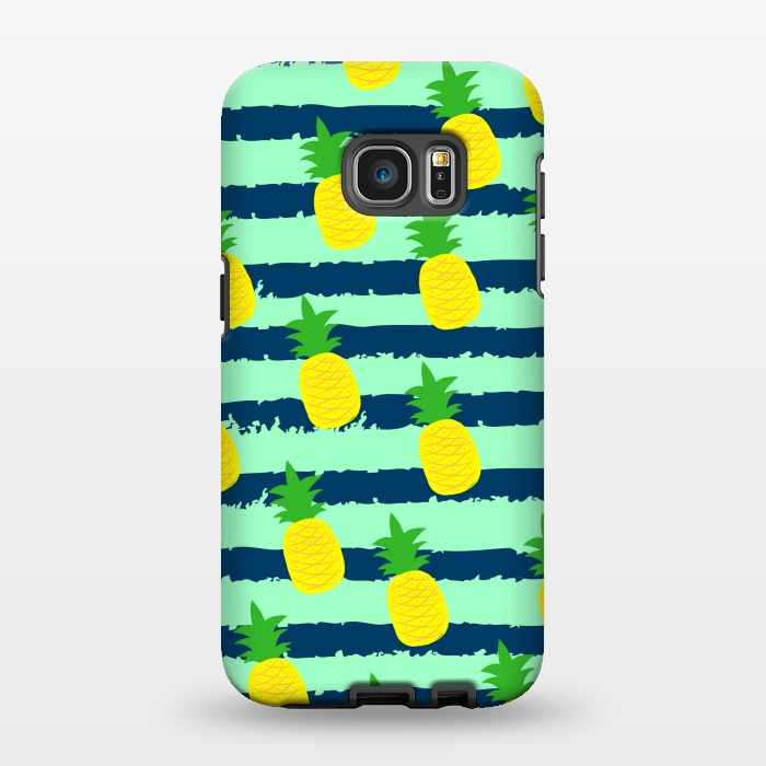 Galaxy S7 EDGE StrongFit summer pineapple pattern by MALLIKA