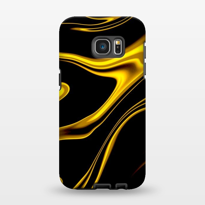 Galaxy S7 EDGE StrongFit Black and Gold by Ashley Camille