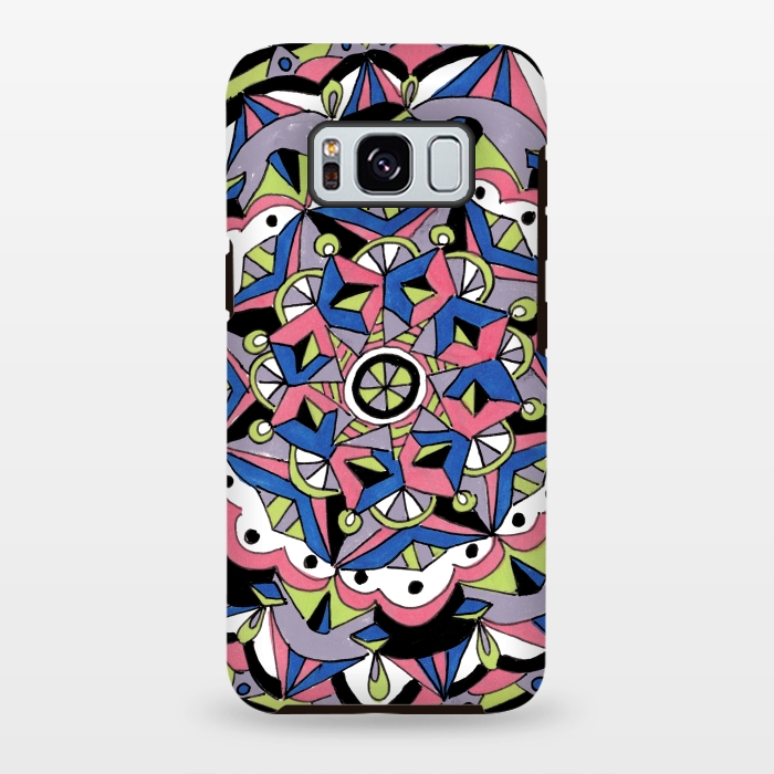 Galaxy S8 plus StrongFit Geometric Mandala by Laura K Maxwell