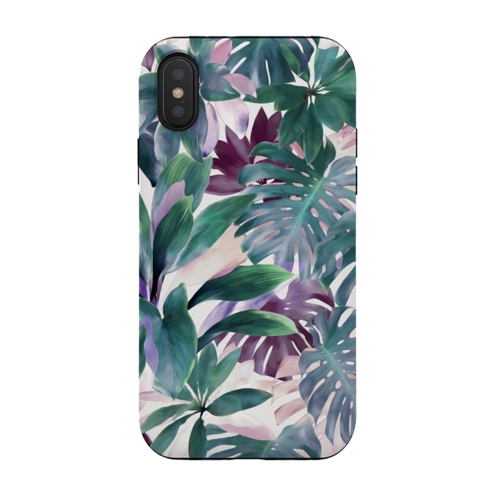 iPhone Xs / X StrongFit Tropical Emerald Jungle by Micklyn Le Feuvre