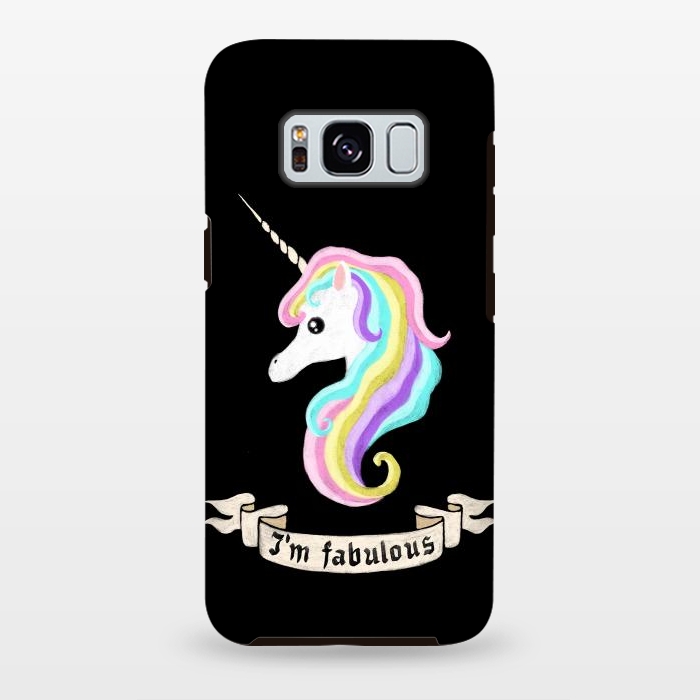 Galaxy S8 plus StrongFit Fabulous unicorn by Laura Nagel