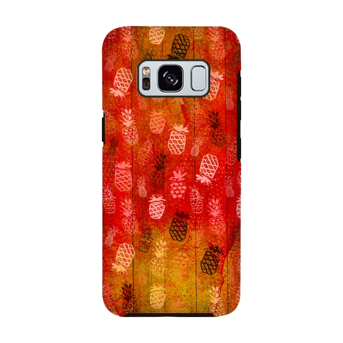 Galaxy S8 StrongFit Pineapples in Summer by Rossy Villarreal