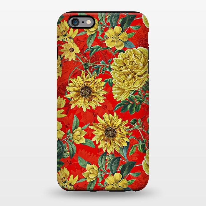 iPhone 6/6s plus StrongFit Sunflowers and Roses on Red by  Utart