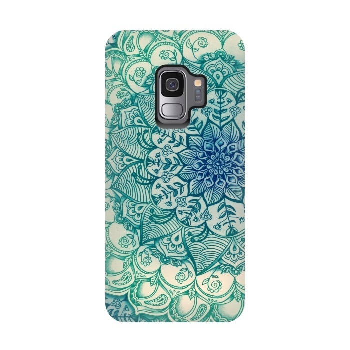 Galaxy S9 StrongFit Emerald Doodle by Micklyn Le Feuvre