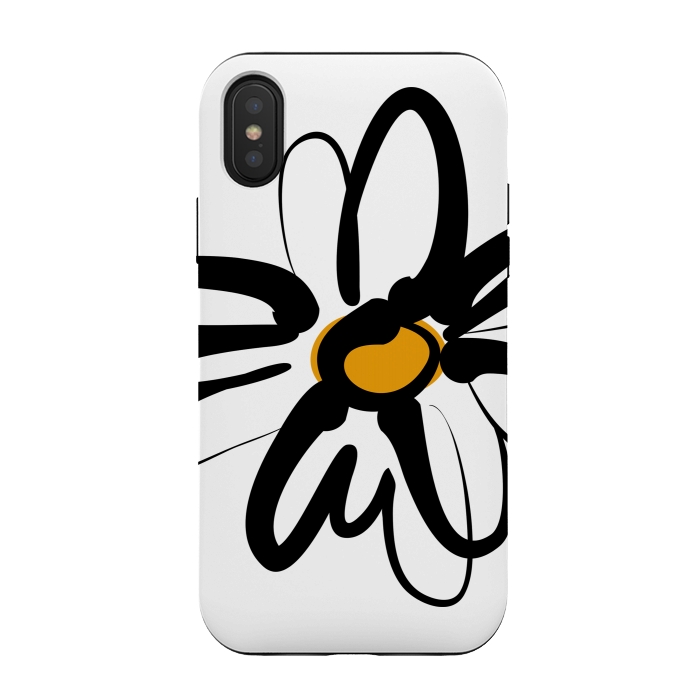 iPhone Xs / X StrongFit Doodle Daisy by Majoih