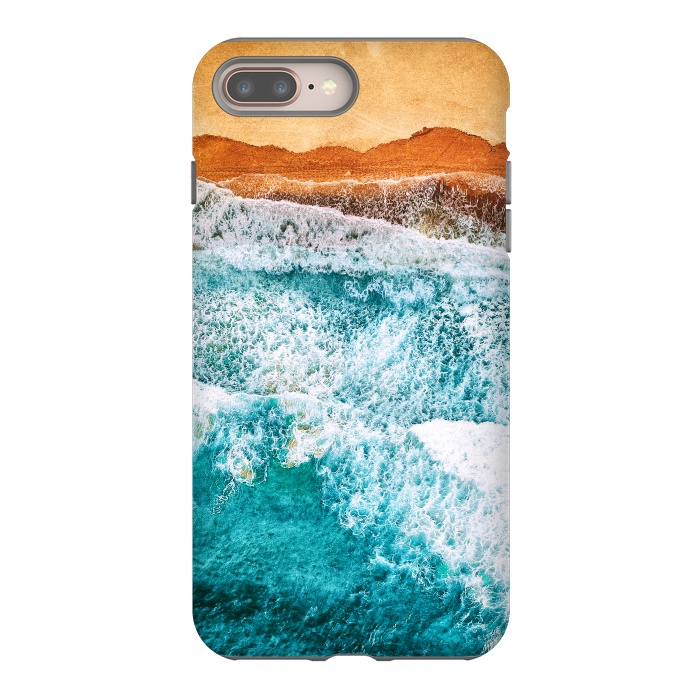 iPhone 7 plus StrongFit Tropical VI - Beach Waves II by Art Design Works