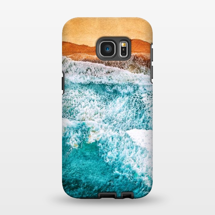Galaxy S7 EDGE StrongFit Tropical VI - Beach Waves II by Art Design Works