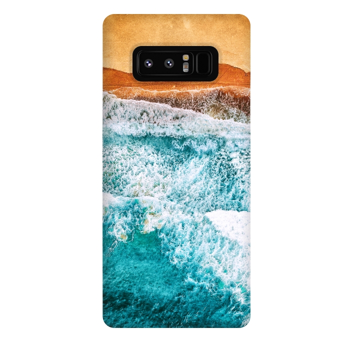 Galaxy Note 8 StrongFit Tropical VI - Beach Waves II by Art Design Works