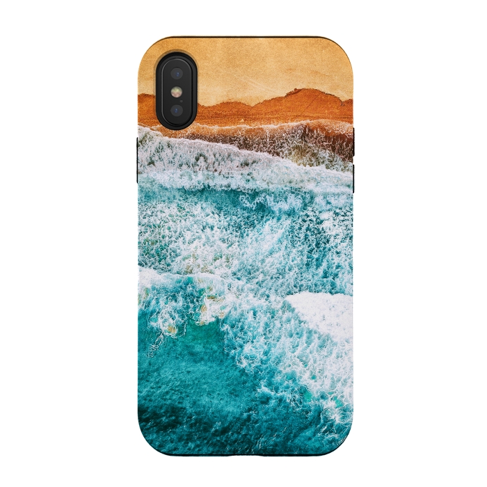 iPhone Xs / X StrongFit Tropical VI - Beach Waves II by Art Design Works